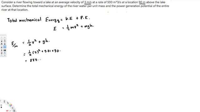Thermodynamics - Determine the total mechanical energy of the river water per unit mass and the pow смотреть онлайн