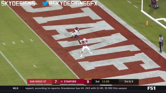 JJ Arcega-Whiteside Full Highlights Stanford vs San Diego St || 8.31.18 || 6 Rec, 226 Yards, 3 TDs смотреть онлайн