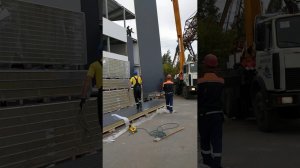 Монтаж сэндвич панелей. Вертикальный монтаж