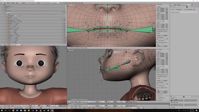 3D Cartoon Boy Mouth Rig test Blender 2.79 смотреть онлайн