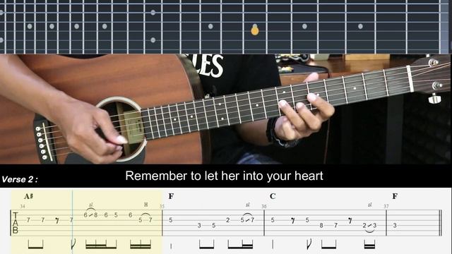 Hey Jude - The Beatles | EASY Guitar Tutorial TABS смотреть онлайн