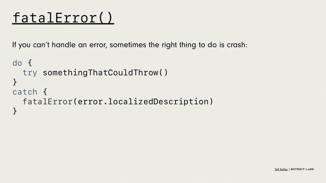 Jeff Kelley - Straying From the Happy Path: Taking Control of Errors in Swift смотреть онлайн