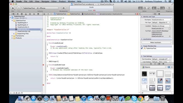 iOS Tutorial - Table View (UITableView) смотреть онлайн