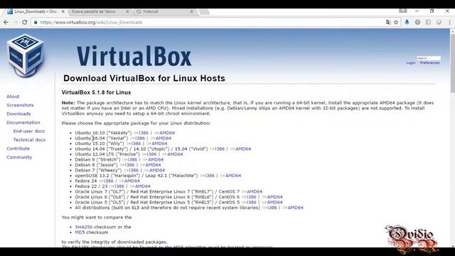 Descargar Oracle VM VirtualBox para windows Sistema Operativo linux. смотреть онлайн
