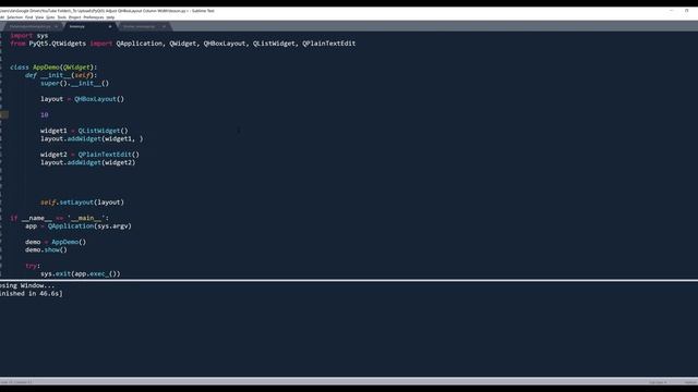 How to adjust QHBoxLayout columns ratio | PyQt5 Tutorial смотреть онлайн