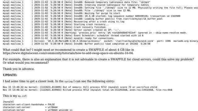 Docker / mySQL / MailCow [2002: Connection refused] смотреть онлайн