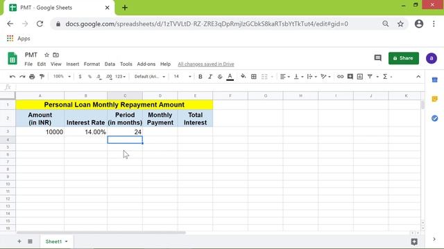 Google Sheets PMT Function | Calculate Monthly Loan Payment Amount | Do What-if Analysis смотреть онлайн