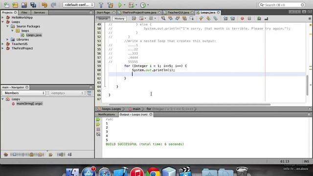 1.5 Nested Loops in Java смотреть онлайн