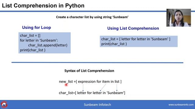 List comprehension in Python. смотреть онлайн
