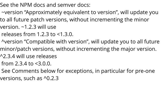 What's the difference between tilde(~) and caret(^) in package.json? смотреть онлайн
