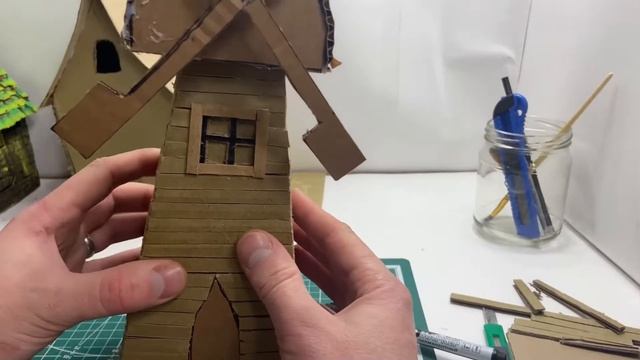 Мельница Копилка из картона своими руками смотреть онлайн