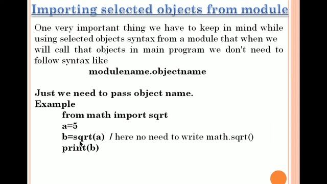 Importing selected objects from module in Python|Class 12 Python Computer Science Chapter 4 смотреть онлайн