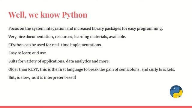 1. RUST vs. Python - A Quick view смотреть онлайн