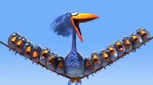 Весёлый мультик  про птичек на проводе