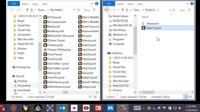 PartyCAD on OneDrive смотреть онлайн