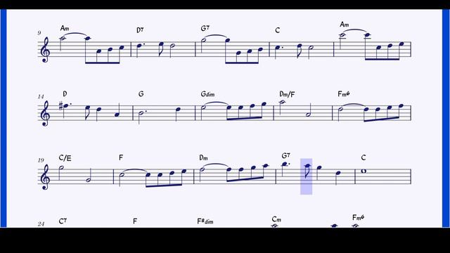Ave Maria (Bach Goonoud) Playback + Partitura (Violino/Flauta) смотреть онлайн