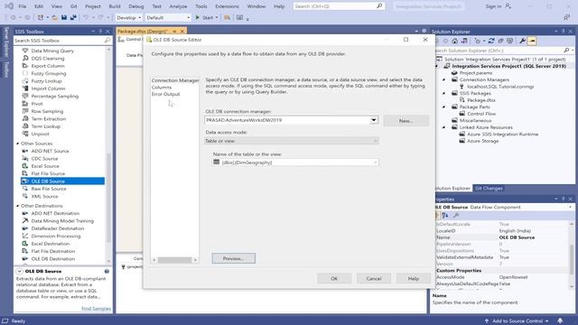SSIS Tutorial | OLE DB Source смотреть онлайн