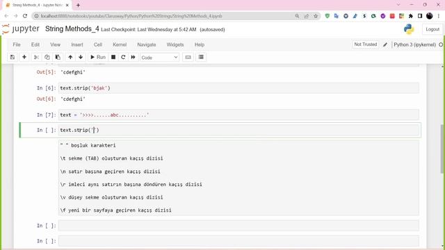Python Dersleri - 10 | String Metodları - 4 | Strip Metodu смотреть онлайн