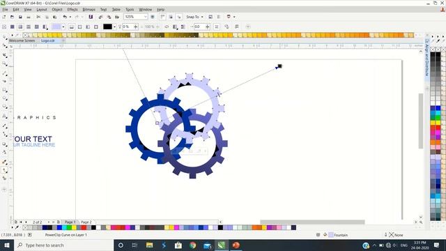 Mechanical gear Logo Design - CorelDRAW X7 - G Graphics смотреть онлайн