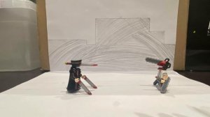 Lego Анимация ( человек бензопила)