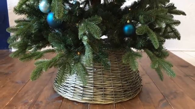 Плетёная корзина ЛЬНЯНАЯ для декорирования основания елки, 57x28 720017 смотреть онлайн