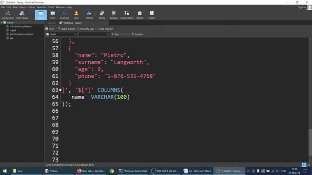 JSON TABLE в MySQL 8 смотреть онлайн