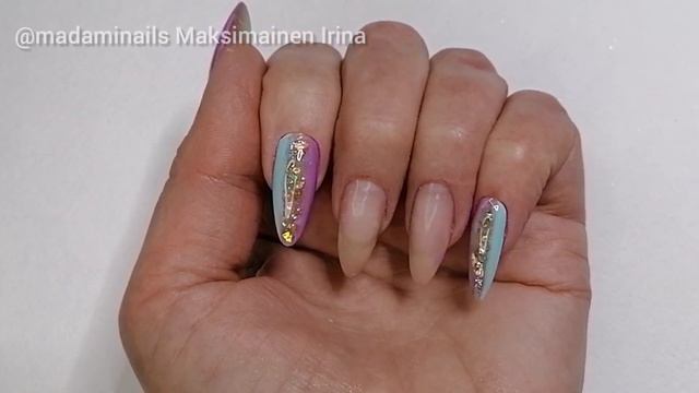One stroke nailart. Китайская роспись на ногтях, аквариум #nailart #nails #ногти #маникюр смотреть онлайн