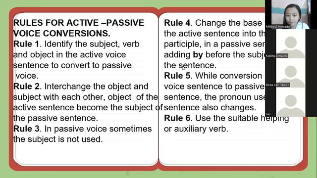 Transforming active to passive voice and vice versa. смотреть онлайн