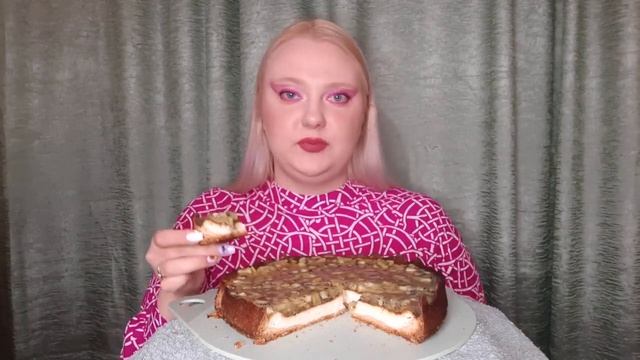 Мукбанг/Mukbang. Чизкейк с киви, домашний. Cheesecake. Приятного аппетита. смотреть онлайн