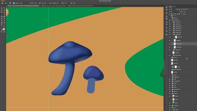 How to draw digitally a mushroom basket // Part 2: Adding texture and depth to mushrooms смотреть онлайн