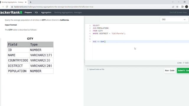 HackerRank SQL || Revising Aggregations - Averages || SQL Learning смотреть онлайн