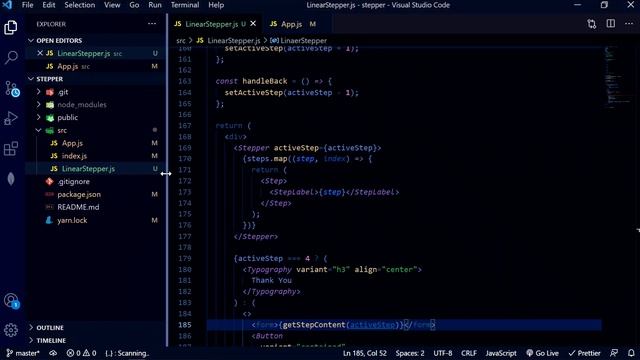 Material UI Stepper - Horizontal Linear हिंदी में смотреть онлайн