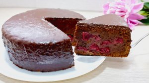 "ПЬЯНАЯ ВИШНЯ" Торт с Богатым Вкусом | НЕРЕАЛЬНО ВКУСНЫЙ простой ШОКОЛАДНЫЙ ТОРТ!