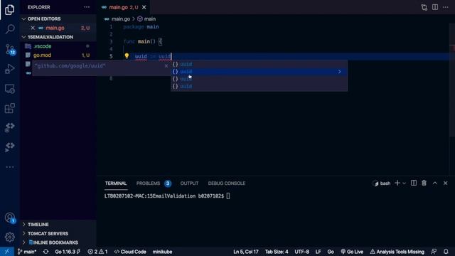Golang Code - Generate UUID смотреть онлайн