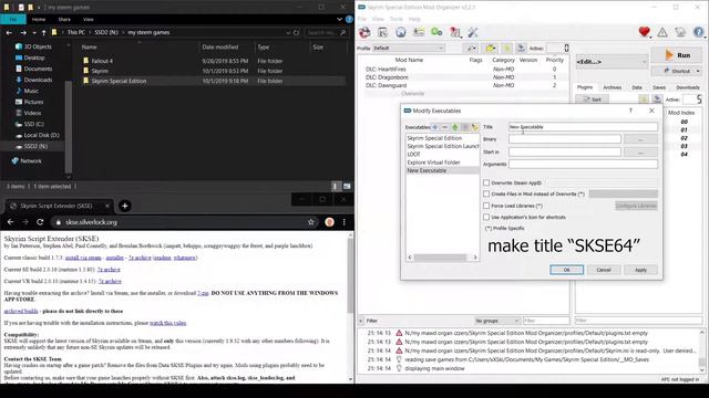 Skyrim SE - How to Install SKSE64 (Mod Organizer 2) смотреть онлайн