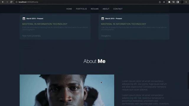 I created portfolio website by react JS. | portfolio template. смотреть онлайн