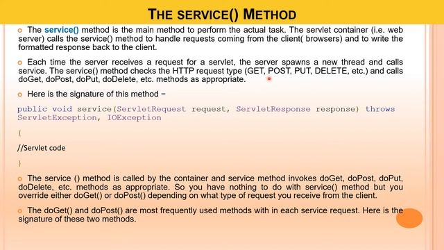 Life Cycle of Servlet смотреть онлайн