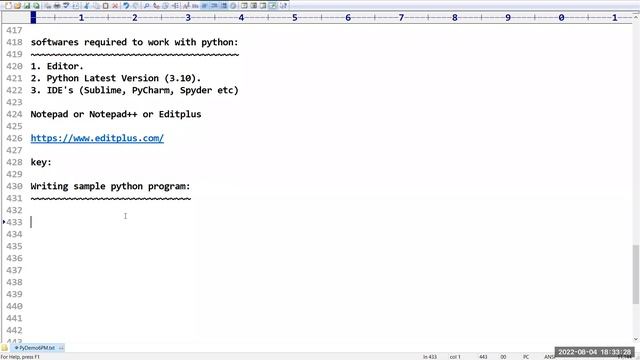 PYTHON tutorials || Demo - 2 || by Mr. Prakash Babu On 04-08-2022 @6PM IST смотреть онлайн