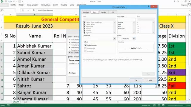 Excel Trick - How to Change Font Colour Automatically Based on Value смотреть онлайн