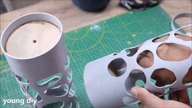 How to Make a Simple PVC Decorative Lamp Shade at Home. | DIY | смотреть онлайн