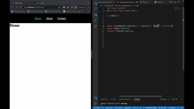 React Router - Navbar with custom styles depending on current route смотреть онлайн