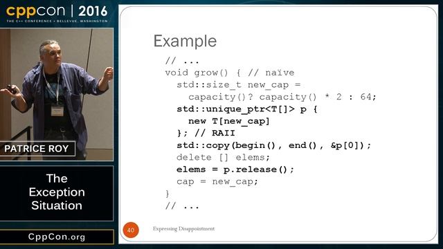 CppCon 2016: Patrice Roy “The Exception Situation