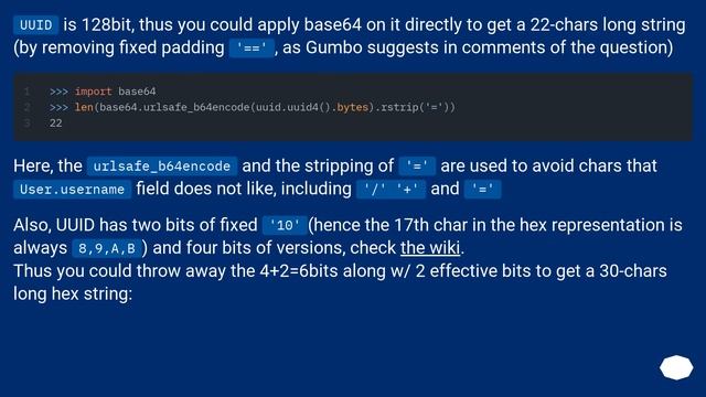 Django: Is Base64 of md5 hash of email address under 30 characters? смотреть онлайн