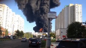Как горела Москва-река Прорыв Нефтепровода пожар в Марьино