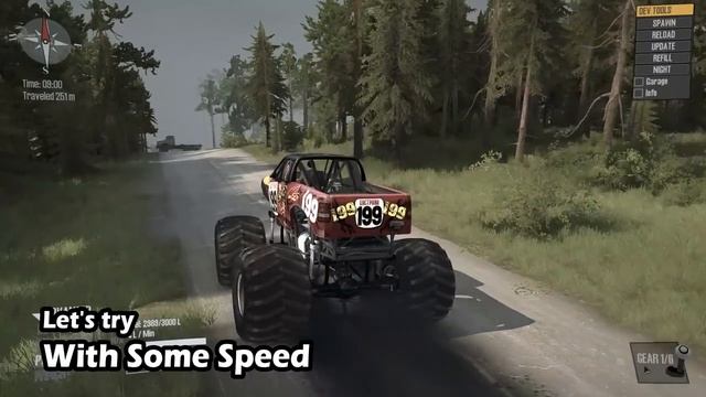 Spintires Mudrunner Monster Truck crushing cars смотреть онлайн
