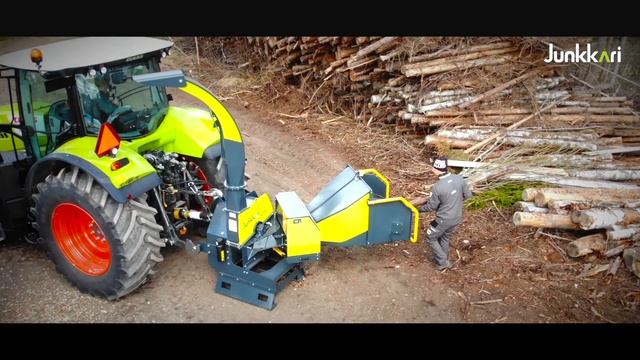 Финский измельчитель веток рубительная машина JUNKKARI диаметр измельчения от 17 до 45 см смотреть онлайн