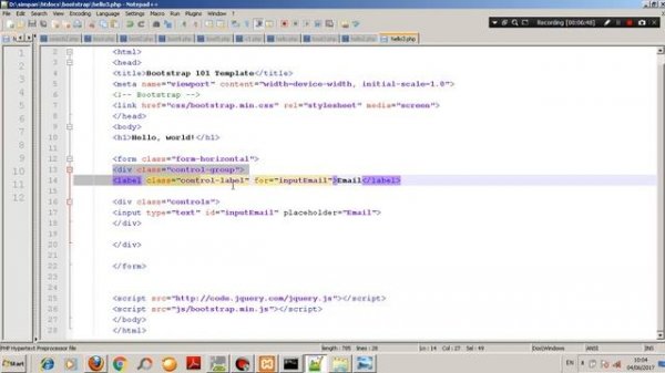 Tutorial php part 20  form email bootstrap