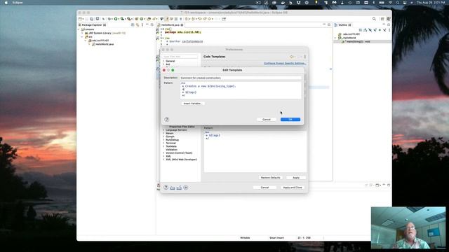 Configure Eclipse Java comment templates. смотреть онлайн