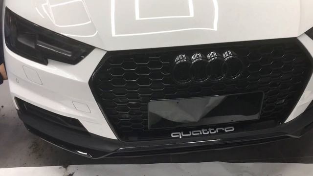Audi A4 B9 Allroad Replace RS4 Grill And Carbon Fiber Rear Diffuser.