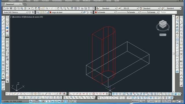 Tutorial de Autocad 10 - Bloco Sólido com rasgo central na base e chanfro смотреть онлайн